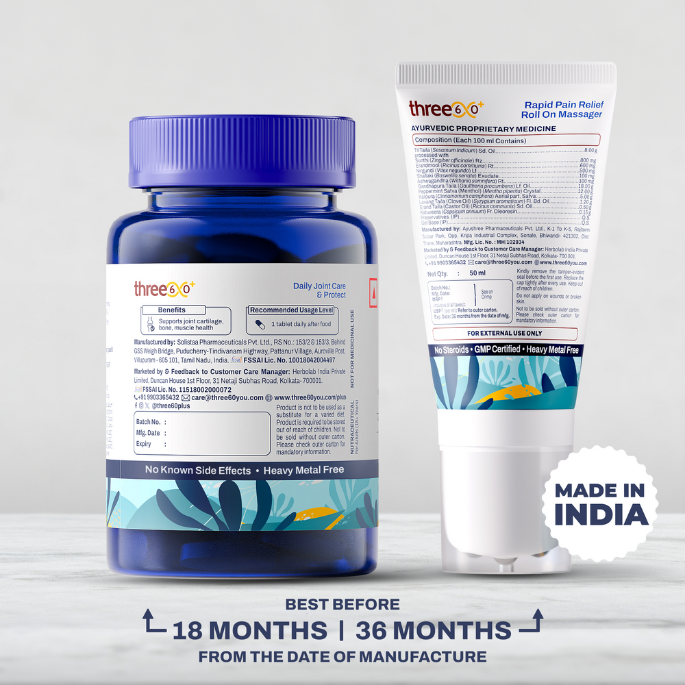 
                      
                        Daily Joint Care & Pain Relief Combo (Tablets+Roll On)
                      
                    
