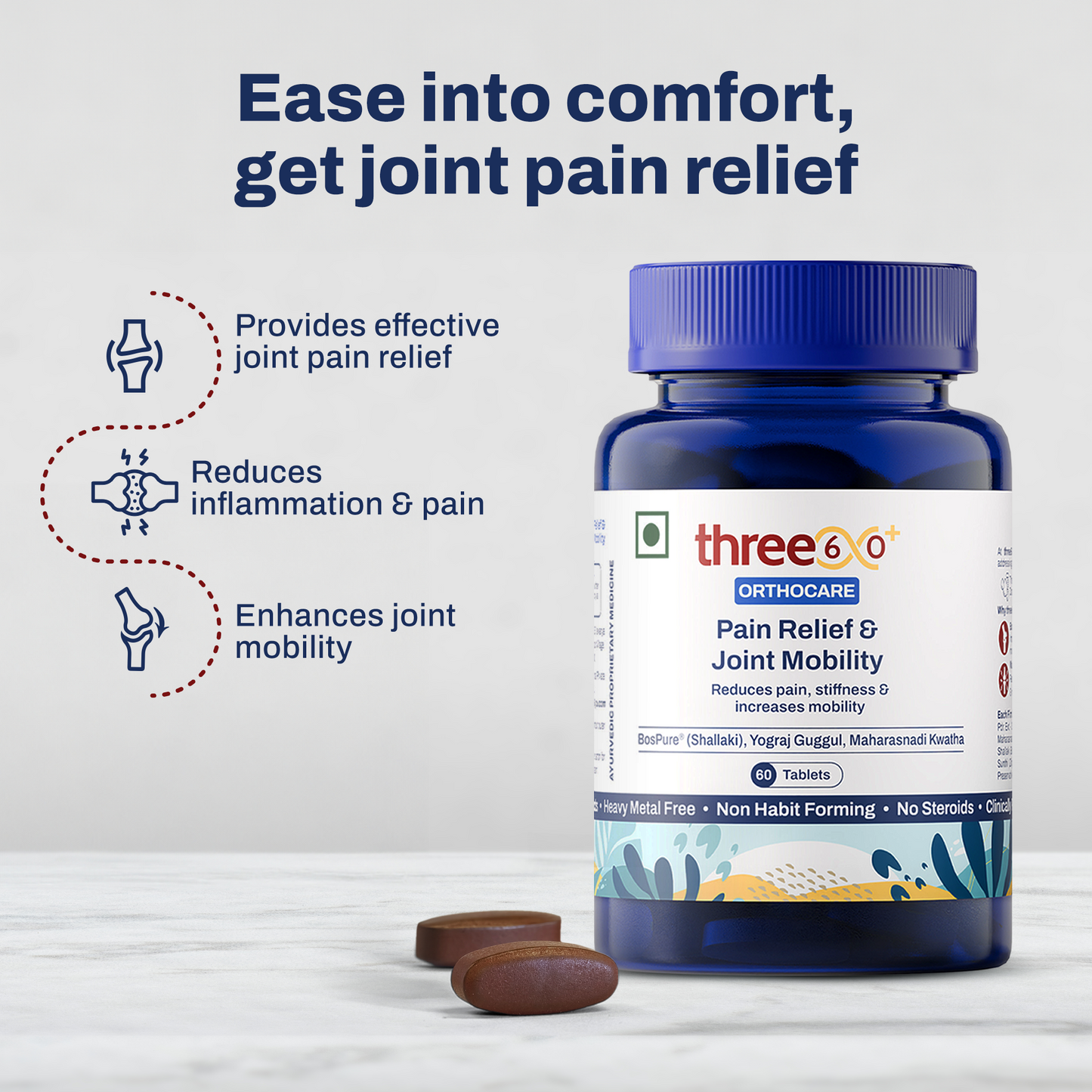 Rapid Pain Relief & Joint Mobility Combo (Tablets+Roll On)